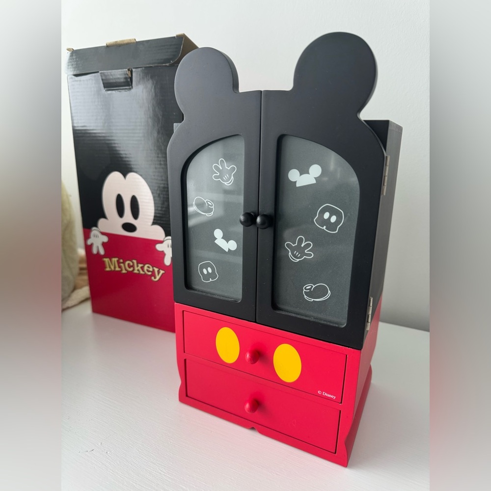 Vintage Disney - Mickey Wooden Jewelry Cabinet